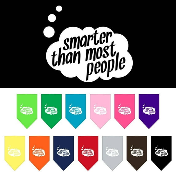 Mirage Pet Products Smarter Then Most People Screen Print Bandana, Small, Yellow