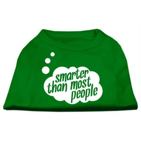 Mirage Pet Products Smarter then Most People Screen Printed Dog Shirt Emerald Green Sm - 10