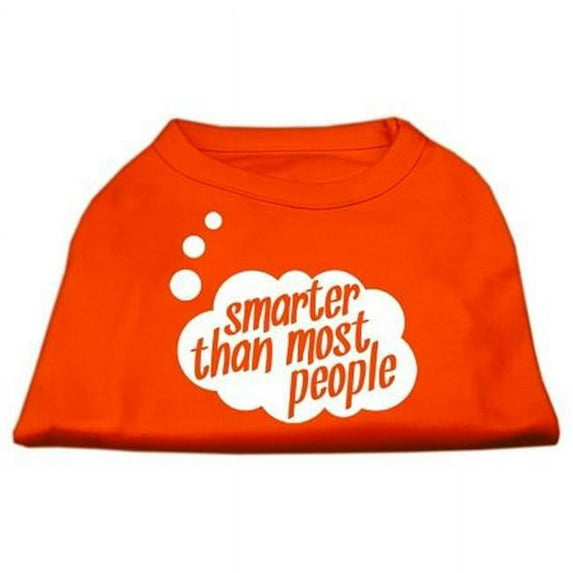 Mirage Pet Products Smarter then Most People Screen Printed Dog Shirt Orange XS - 8