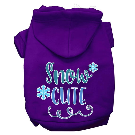 Christmas Pet Dog Cat Hoodie Screen Printed, "Snow Cute"