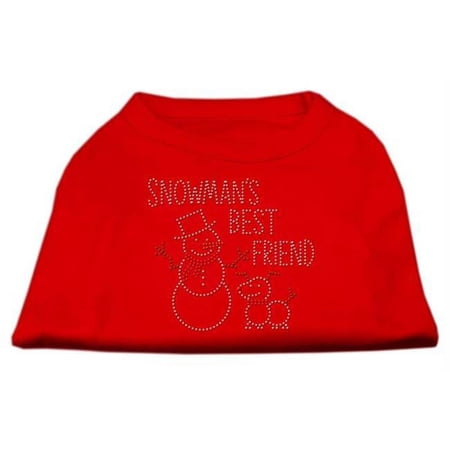 Mirage Pet Products Snowman's Best Friend Rhinestone Shirt Red S - 10