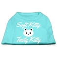 thumbnail image 1 of Mirage Pet Products  Softy Kitty- Tasty Kitty Screen Print Dog Shirt Aqua Sm - 10, 1 of 1
