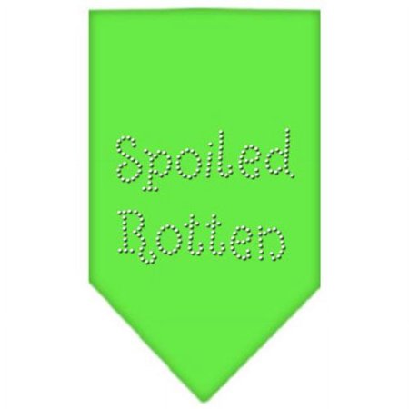 Mirage Pet Products Spoiled Rotten Rhinestone Bandana Lime Green Small