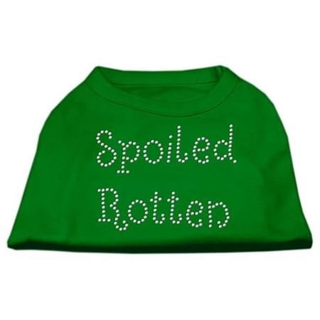 Mirage Pet Products Spoiled Rotten Rhinestone Shirts Emerald Green XXL - 18