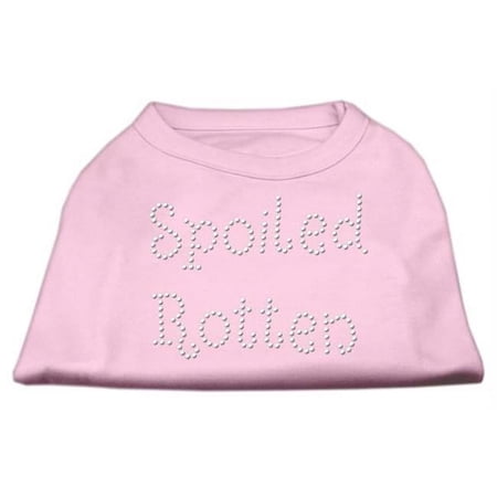 Mirage Pet Products Spoiled Rotten Rhinestone Shirts Light Pink XXL - 18