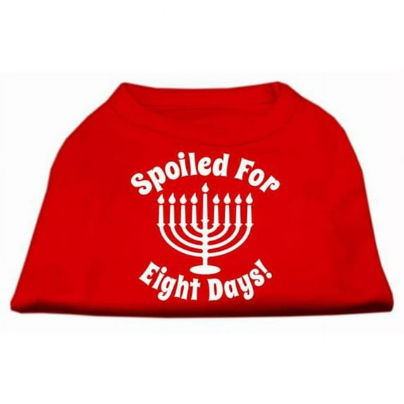 Mirage Pet Products Spoiled for 8 Days Screenprint Dog Shirt Red XXL - 18