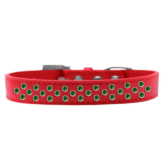 Dog, Puppy Pet Fashion Collar, "Emerald Green Crystal Sprinkles"
