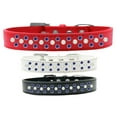 thumbnail image 1 of Dog, Puppy  Pet Fashion Collar, "Pearl and Blue Crystal Rimsets Sprinkles", 1 of 5
