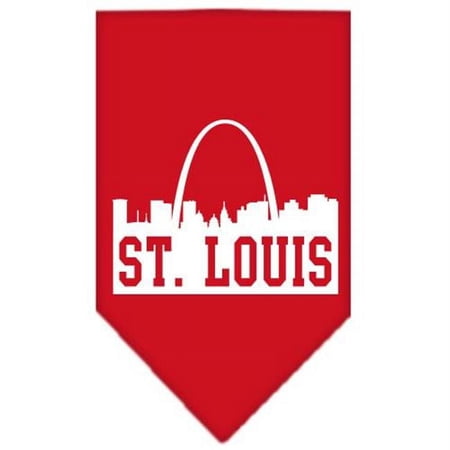 Mirage Pet Products St Louis Skyline Screen Print Bandana Red Small