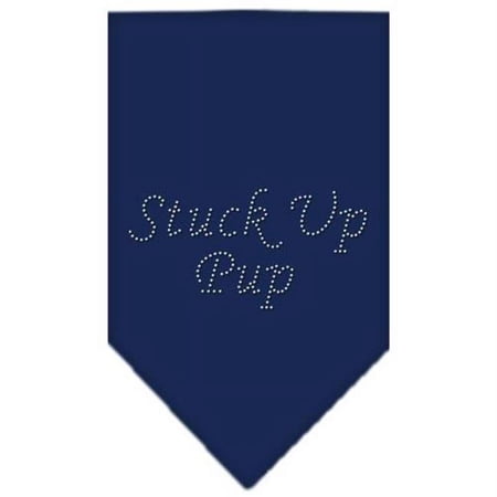 Mirage Pet Products Stuck Up Pup Rhinestone Bandana Navy Blue large
