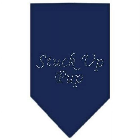 Mirage Pet Products Stuck Up Pup Rhinestone Bandana Navy Blue large