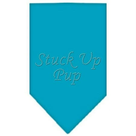Mirage Pet Products Stuck Up Pup Rhinestone Bandana Turquoise Large