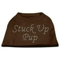 thumbnail image 1 of Mirage Pet Products  Stuck Up Pup Rhinestone Shirts Brown XXL - 18, 1 of 1