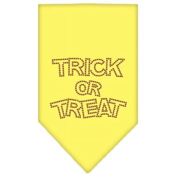 Mirage Pet Products Trick or Treat Rhinestone Bandana Yellow Large