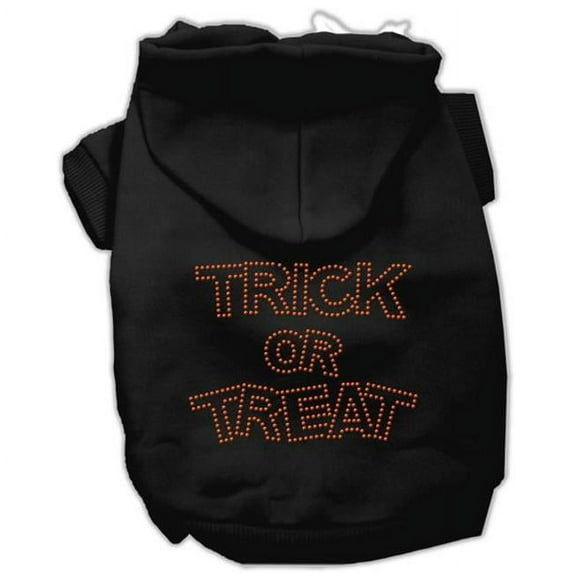 Mirage Pet Products Trick or Treat Rhinestone Hoodies Black M - 12