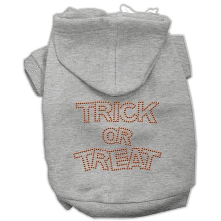 Mirage Pet Products Trick or Treat Rhinestone Hoodies Grey XXXL- 20