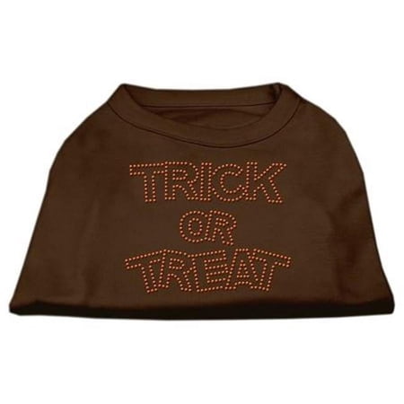 Mirage Pet Products Trick or Treat Rhinestone Shirts Brown Lg - 14
