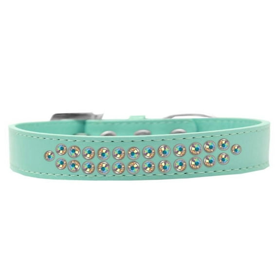 Dog, Puppy Pet Fashion Collar, "Two Row Aurora Borealis Crystal Rimsets"