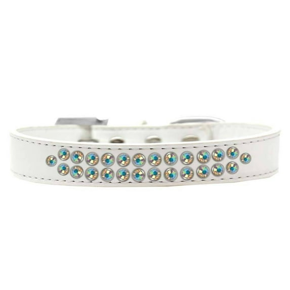 Dog, Puppy Pet Fashion Collar, "Two Row Aurora Borealis Crystal Rimsets"