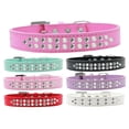 thumbnail image 1 of Mirage Pet Two Row Pearl and Clear Crystal Size 16 Aqua Dog Collar, 1 of 9