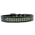 thumbnail image 1 of Dog, Puppy  Pet Fashion Collar, "Two Row Lime Green Crystal Rimsets", 1 of 5
