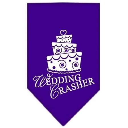 Mirage Pet Products Wedding Crasher Screen Print Bandana Purple Large