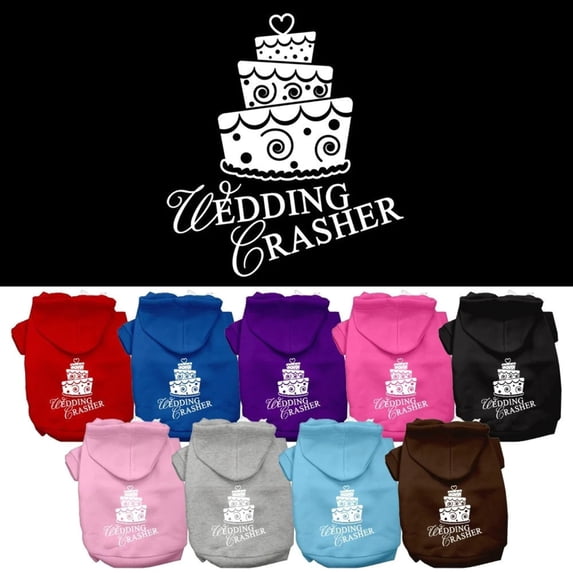 Pet Dog  Cat Hoodie Screen Printed, "Wedding Crasher"