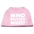 thumbnail image 1 of Mirage Pet Products  Who Rescued Who Screen Print Shirt Light Pink Sm - 10, 1 of 1