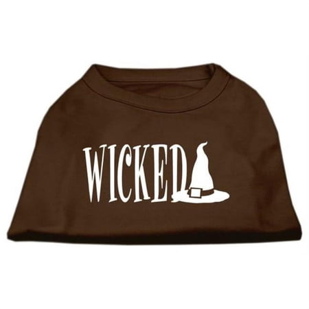 Mirage Pet Products Wicked Screen Print Shirt Brown Lg - 14
