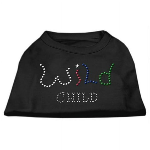 Mirage Pet Products Wild Child Rhinestone Shirts Black XXXL- 20