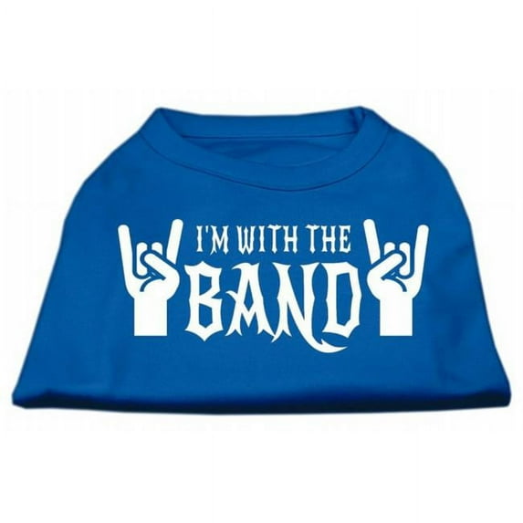 Mirage Pet Products With the Band Screen Print Shirt Blue Med - 12