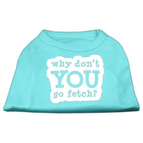 Mirage Pet Products You Go Fetch Screen Print Shirt Aqua XS - 8