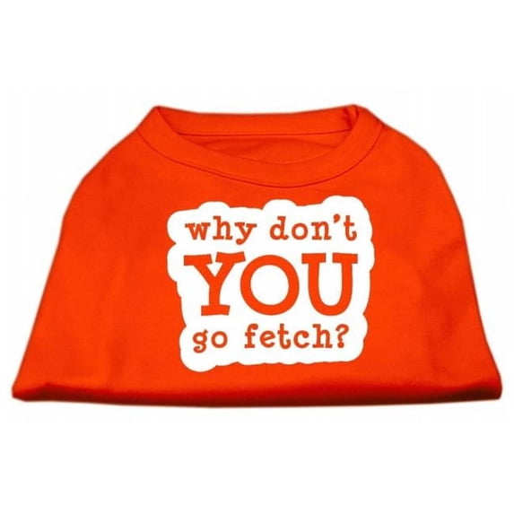 Mirage Pet Products You Go Fetch Screen Print Shirt Orange Lg - 14