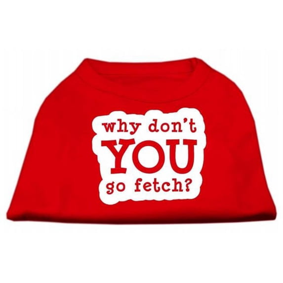 Mirage Pet Products You Go Fetch Screen Print Shirt Red Sm - 10