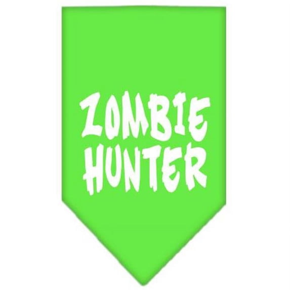 Mirage Pet Products Zombie Hunter Screen Print Bandana Lime Green Large