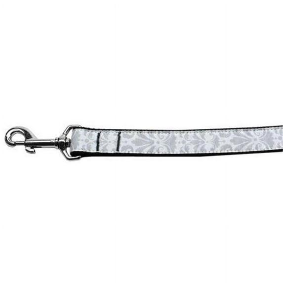 Mirage Pet Products125-205 1006 6 ft. Damask Nylon Dog Leash, Grey