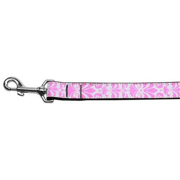 Mirage Pet Products125-206 1004 4 ft. Damask Nylon Dog Leash, Light Pink