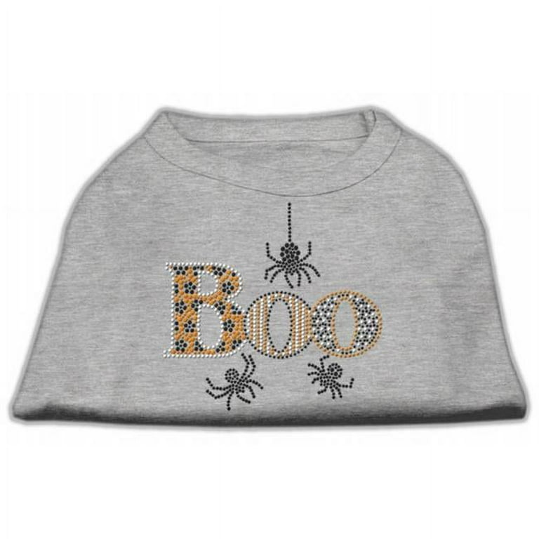 Mirage Pet Products52-89 XSGY Boo Rhinestone Dog Shirt, Grey
