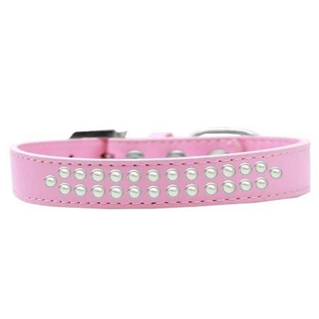 Mirage Pet Products613-03 LPK-14 Two Row Pearl Dog Collar, Light Pink - Size 14 - image 1 of 9