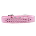thumbnail image 1 of Dog, Puppy  Pet Fashion Collar, "Two Row Bright Pink Crystal Rimsets", 1 of 7