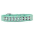 thumbnail image 1 of Mirage Pet Products616-4 AQ-18 Sprinkles Pearl & Bright Pink Crystals Dog Collar, Aqua - Size 18, 1 of 3