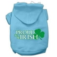 thumbnail image 1 of Mirage Pet  Proud to Be Irish Screen Print Pet Hoodies, Baby Blue - Large, 1 of 1