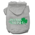 thumbnail image 1 of Mirage Pet  Proud to Be Irish Screen Print Pet Hoodies, Grey - Small, 1 of 1