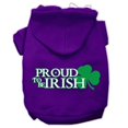 thumbnail image 1 of Mirage Pet  Proud to Be Irish Screen Print Pet Hoodies, Purple - Medium, 1 of 1