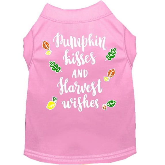 Mirage Pet Pumpkin Kisses Screen Print Dog Shirt, Light Pink - Small