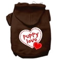 thumbnail image 1 of Pet Dog  Cat Hoodie Screen Printed, "Puppy Love", 1 of 10