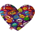 thumbnail image 1 of Mirage Pet Purple Comic Sound Effects 6 inch Canvas Heart Dog Toy, 1 of 2