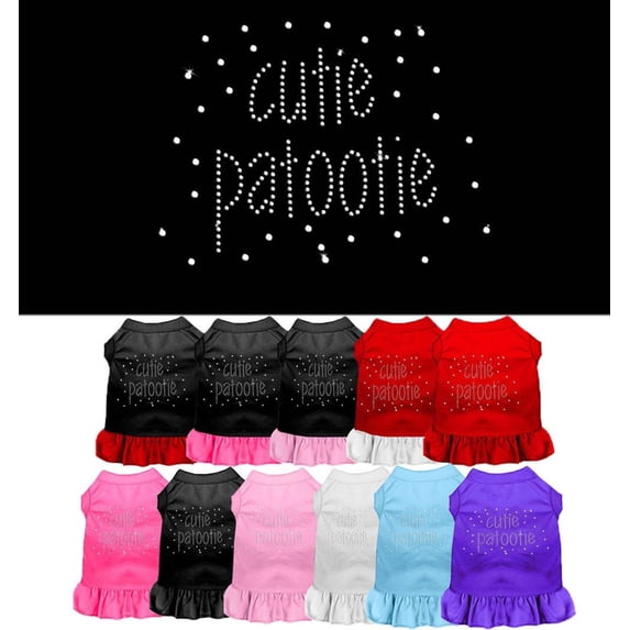 Pet Dog Cat Dress Rhinestone, "Cutie Patootie"