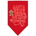 thumbnail image 1 of Christmas Pet and Dog Bandana Screen Printed, "Santa, Stop Here! We Have Cookies!", 1 of 9