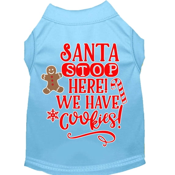 Christmas Pet Dog Cat Shirt Screen Printed, "Santa, We Have Cookies"